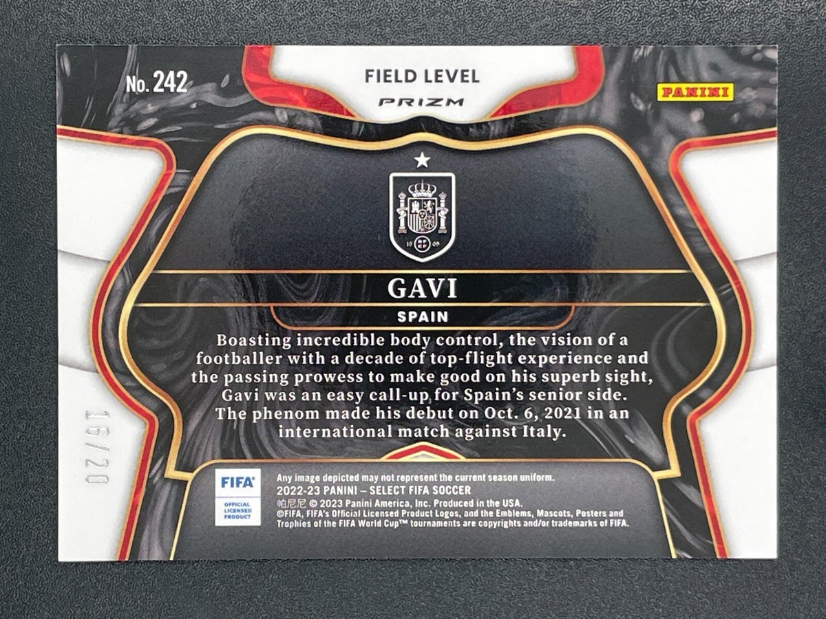 2022-23 Panini Select FIFA Soccer Gavi Spain Field Level White 