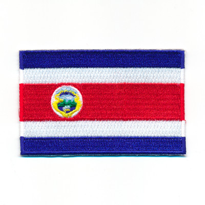 30 x 20 mm Costa Rica Flagge Flag Karibik Patch Aufnäher Aufbügler 0994 Mini