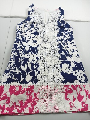 Eliza J Dress Women Size Cottagecore Blue Floral Print Sleeveless Midi  Length