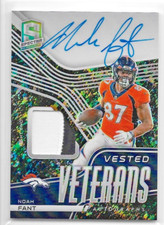 2021 Panini Spectra Noah Fant Vested Veterans Relic Patch Auto Neon Splatter /8