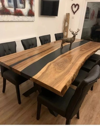 Live Edge River Epoxy Table Wood Table Custom Epoxy Wood Resin /Dining Table Top - Picture 3 of 9