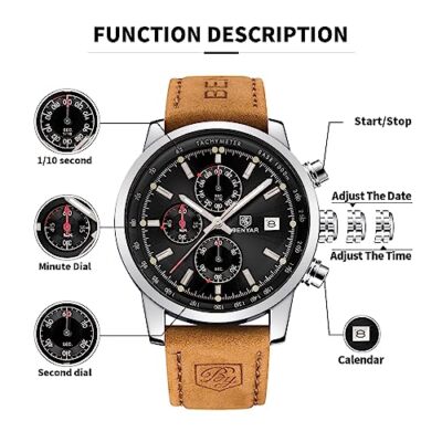 Uhren Herren BENYAR Chronograph Quartz armbanduhren für Herren Uhr