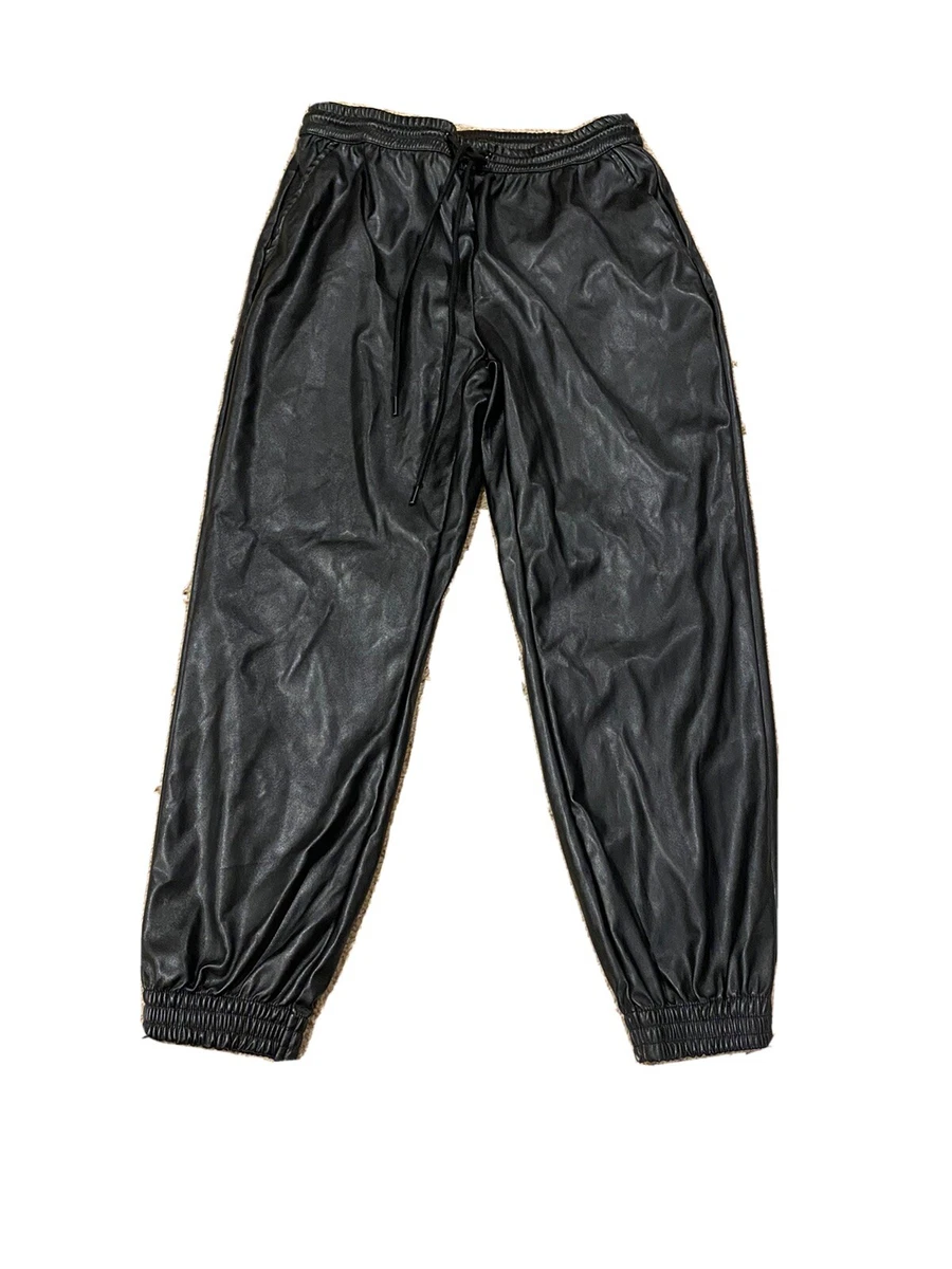A new outlet day leather joggers