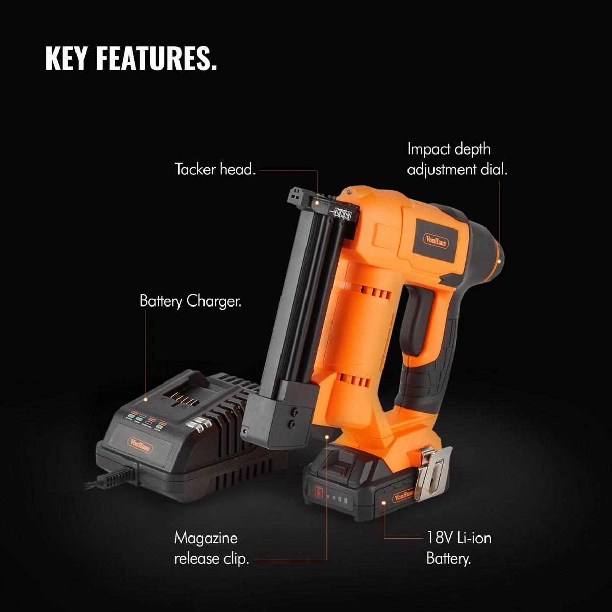 Vonhaus nail clearance gun battery