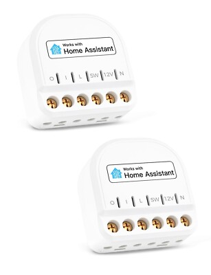 Refoss Mini WLAN Smart Relais Schalter Kompatibel mit Home Assistant, 10A Smart