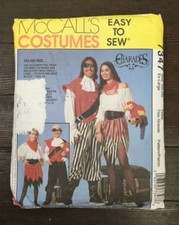 McCalls Costume 7347 Charades Pirate Sea Wench Easy Misses Men XL 42-44 Uncut