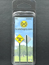 HO-2000-026-C / 1:87 Scale Railroad  Street Road Signs "Low Clearance"