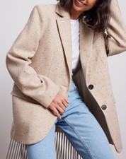 Na-kd Cream Blazer Coat