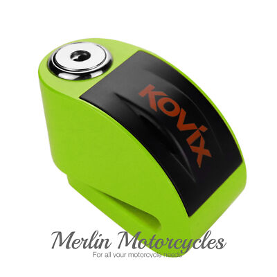 KOVIX KT6 6mm 120db Motorcycle Alarmed Disc Lock FREE Reminder Cable