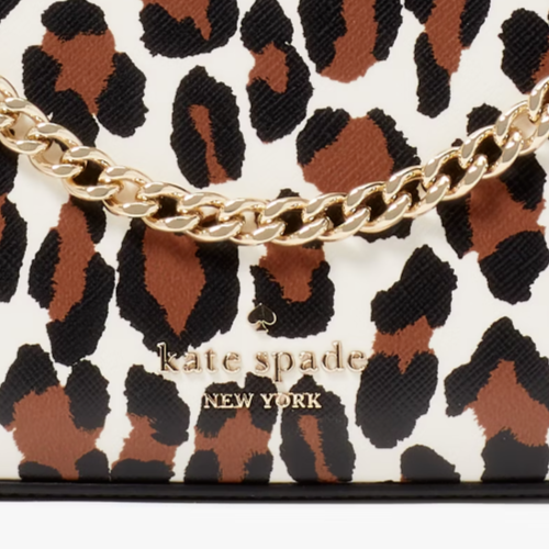 Kate Spade Madison Leopard Pochette Chain Purse KH779