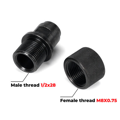 Female M8X0.75 Male 1/2x28 Adapter For S&W M&P 22 Walther P22 with