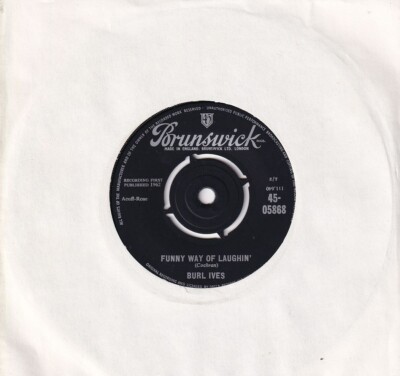 7'' Single - Burl Ives - Funny way of laughin'