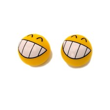 Paire de bouchons de valves Moto Cafe racer SMILEY BRAZOLINE