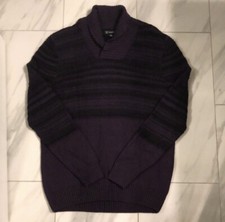 INC International Concepts Men's Pullover Sweater Dark Purple Black 69.50 New