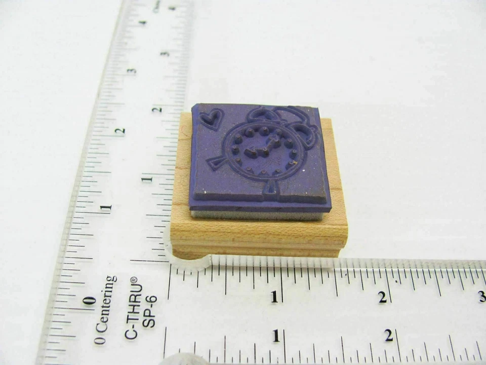 Alarm Clock Rubber Stamp - Stamp Set A493 - Image 3 of 4