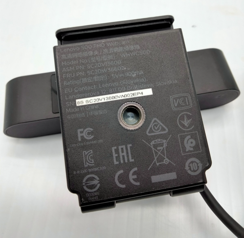 Lenovo 500 FHD WHWC500 High-Speed USB Full HD Webcam Black - Afbeelding 3 van 3