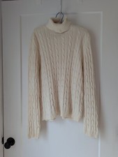 Chaps Classics Womens XL Ivory Cotton Sweater...