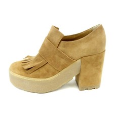 Loafer Braun 40 Vic Matie Damen Plateau Schuhe Pumps Echt Leder Absatz Np249 Neu