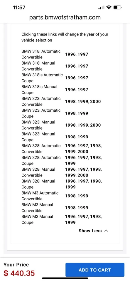 1996-1999 BMW 313i 323i 328i M3 левое переднее крыло с отверстием повторителя OEM. Б/У - Изображение 2 из 3