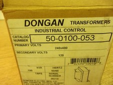 Dongan Transformer Industrial Control Primary Volts 240 x 480 50/60 Hz