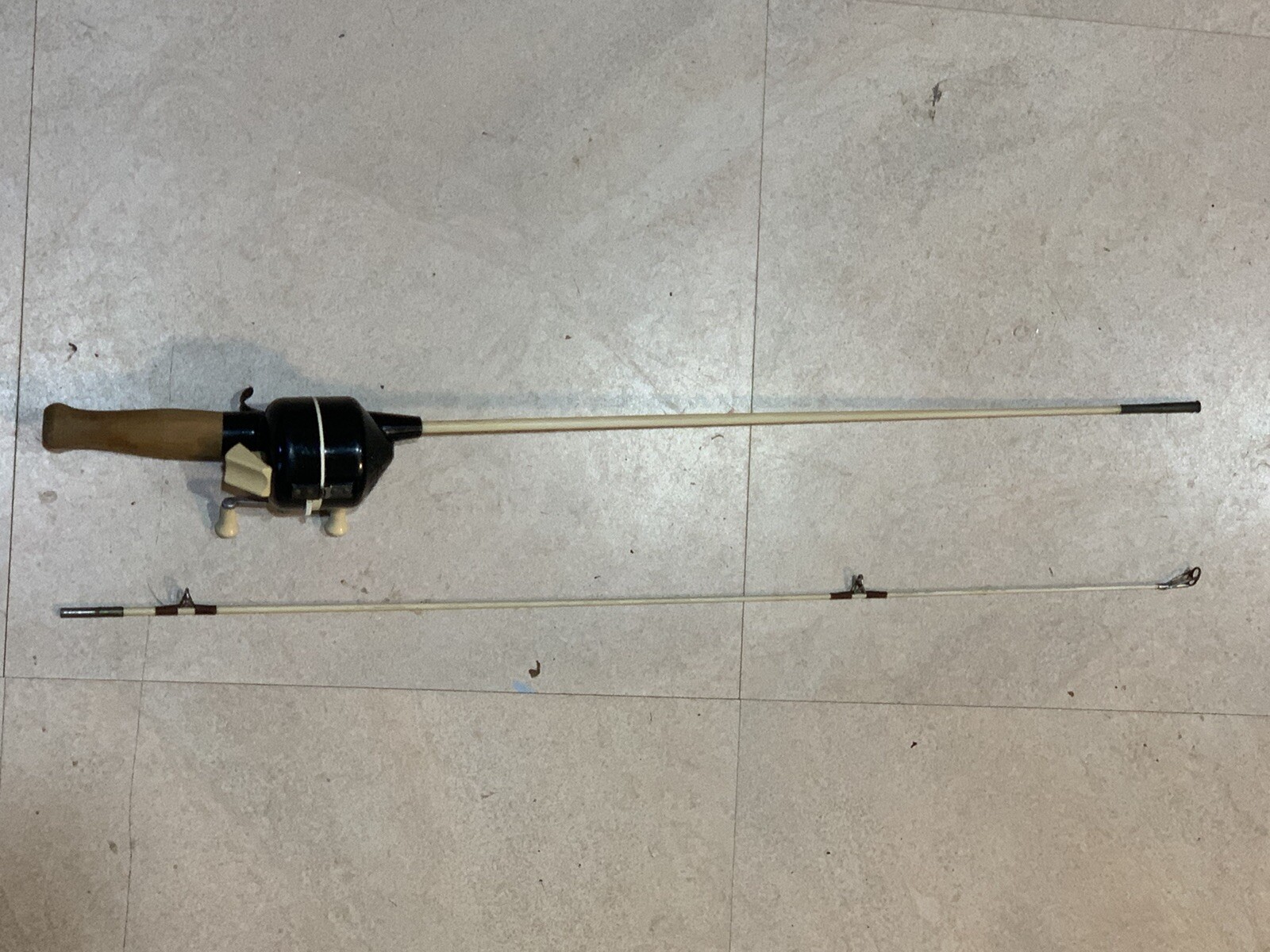 Vintage Zebco 77 Youth Fishing Rod And Reel Combo Two Piece