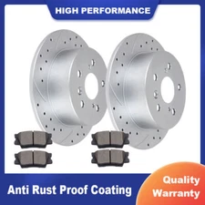 Rear Slotted Brake Discs Rotors and Brakes Pads Kit for Avalon Camry Lexus ES350