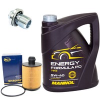 MotoröL Set 5W-40 5 Liter + ÖLfilter SH 4060 P + Schraube FüR Alfa Romeo Fiat