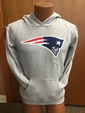 NWT NFL NEW ENGLAND PATRIOTS YOUTH HOODED SWEATSHIRT SIZE SM - XL