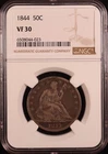 1844 "WB-6 RPD" Seated Liberty Half Dollar -NGC VF30 - Vintage Worthy Bid Board!