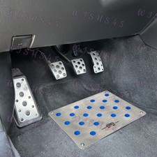 Aluminum Car Anti Skid Floor Mat Carpet Rest Pedal Pad Cover For Mugen 11.5