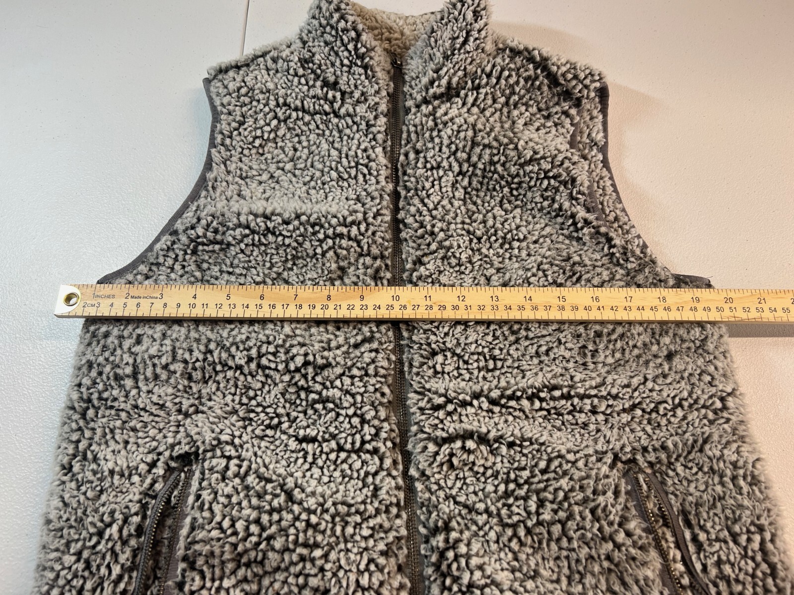 Thread + Supply Vest Women's M Gray Solid 100%Pol… - image 7