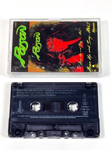 POISON Cassette Open Up And Say Ahh Cassette Tape Album 1988 Metal - Picture 5 of 5