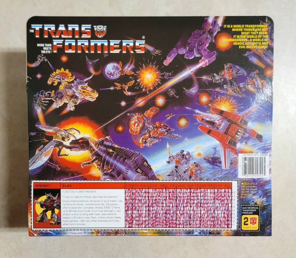 TRANSFORMERS G1 SLAG US SELLER MISB RARE! AUTOBOT DINOBOT TOY ROBOT DINOSAUR - Image 2 of 3