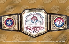Texas Rangers World Series 2023 Champions Championship Belt Adult Size 2mm Brass