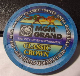 MGM GRAND HOTEL CASINO NCV 1997 CLASSIC CROWN gaming poker chip Las Vegas