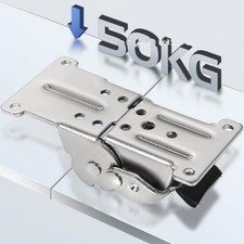 2× Foldable Support Brackets 180 Degree Self-Locking Hinges for Table Bed Feet