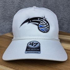Orlando Magic Hat Cap Snap Back White Blue Logo NBA Basketball '47 Brand Hitch