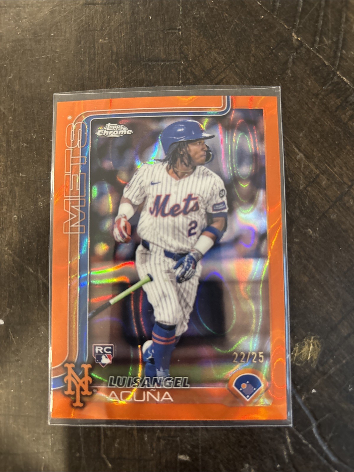 2025 Topps Chrome - Luisangel Acuna #56 Orange 22/25 True Rookie