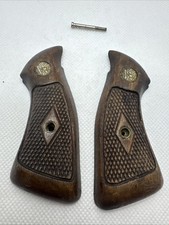 Smith Wesson Factory Grips Wood Wooden Vintage