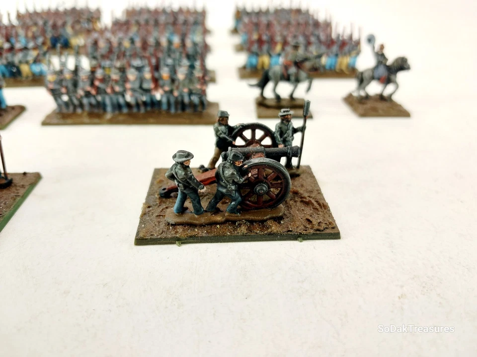 Polvo negro: batallas épicas - Ejército confederado de la Guerra Civil Americana PINTADO 15 mm Foto 3 de 4