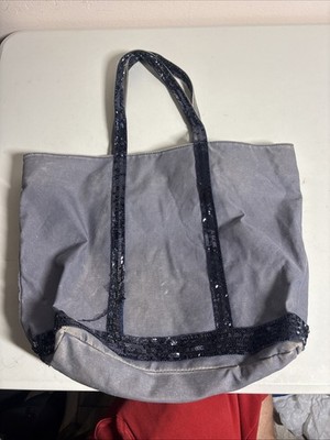 Vanessa Bruno Gray Sequin Accent Women's Tote Bag