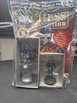 NEW Eaglemoss DC Chess Collection Superman & The Question Figures w/ Magazine T2
