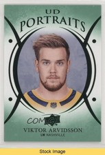 2018-19 Upper Deck UD Portraits Green Viktor Arvidsson #P-7 READ 0nr3
