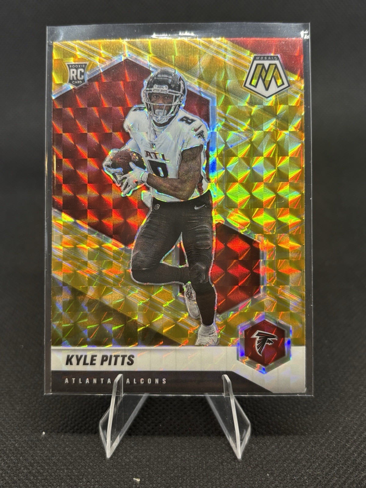 2021 Panini Mosaic - Rookies Kyle Pitts #311 Reactive Yellow Mosaic Prizm (RC)