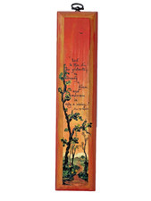 Handpainted 1996 3D wood wall art 11inch tall