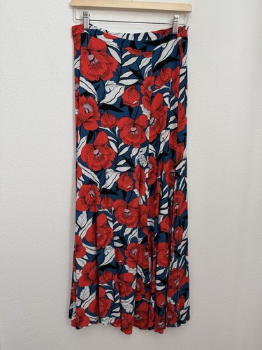 Lulus Back to Your Roots Floral Maxi Skirt Womens Size M Vacation Tropical Slit
