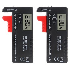 Digital LCD Universal Battery Tester Model: Bt - 168 PRO , Portable 2pcs