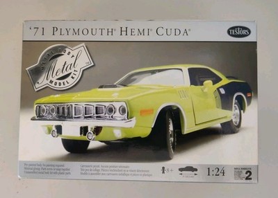 Vintage Testors 1:24 Scale  71  Plymouth Hemi Cuda Metal Body Mopar Muscle Car
