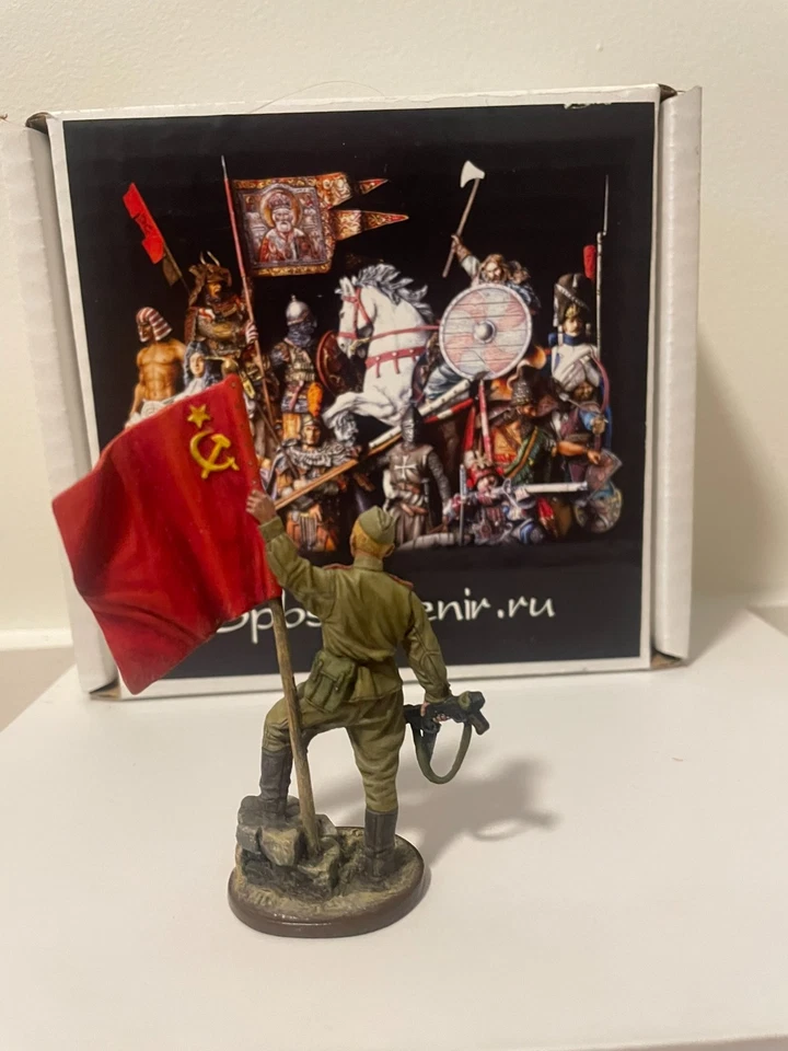 Bandera del Ejército Rojo Unión Soviética URSS CCCP ruso San Petersburgo figura segunda guerra mundial RKKA Foto 4 de 4