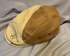 Vintage Mercedes-benz Two-tone Cotton Flat Cap Browntan Vintage Mercedes-benz Two-tone Cotton Flat Cap Browntan